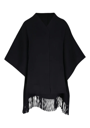 Lafayette 148 fringe V-neck coat - Black