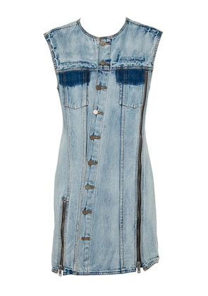 3.1 Phillip Lim pre-owned denim sleeveless mini dress - Blue