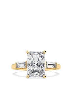 Tilla 14K yellow gold radiant diamond ring