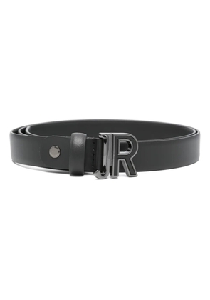 John Richmond logo-buckle belt - Black