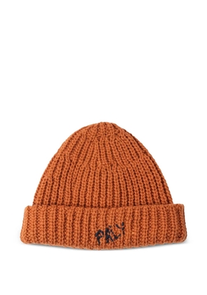 Paly embroidered beanie hat - Orange