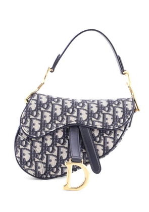 Christian Dior Pre-Owned Saddle Handbag Oblique Canvas Mini shoulder bag - Blue