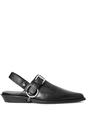 Ann Demeulemeester Vilmu Pointy buckle-embellished mules - Black