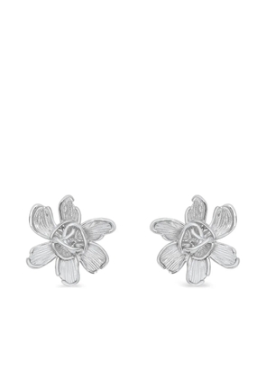 Oscar de la Renta flower-shaped earrings - Silver
