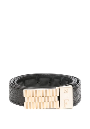 Gianfranco Ferré Pre-Owned 1990s engraved-buckle belt - Brown