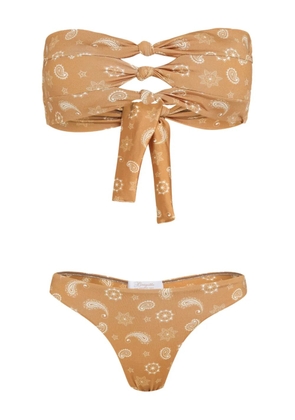 Brigitte paisley-print bikini - Yellow