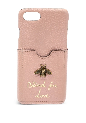 Gucci Pre-Owned bee-motif iPhone 7 case - Pink