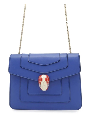 Bvlgari Pre-Owned 2021-2025 Small Leather Square Serpenti Forever Chain crossbody bag - Blue