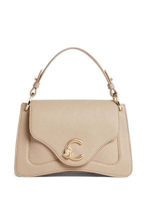 Coccinelle small C-me logo shoulder bag - Neutrals