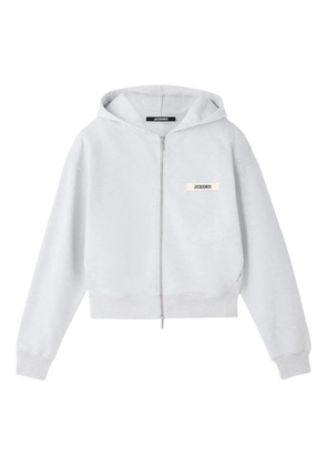 Jacquemus zip hooded knitwear - Grey
