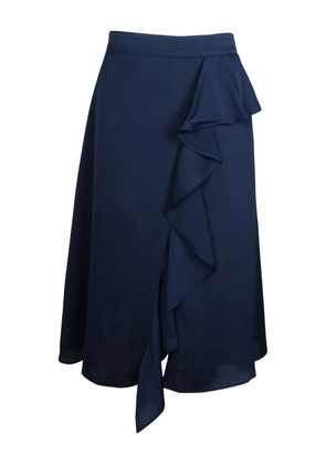 Iris & Ink ruffled midi skirt - Blue