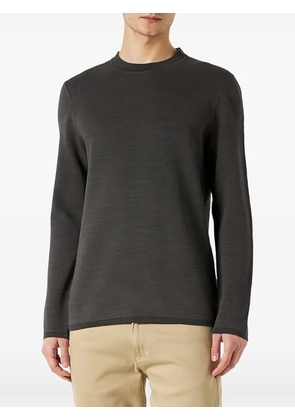 Marc O'Polo textured crew-neck sweater - Black
