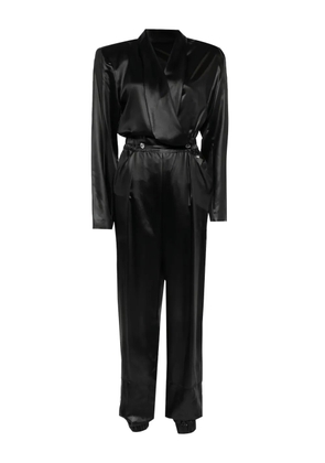 Philosophy Di Lorenzo Serafini pre-owned wrap-front jumpsuit - Black