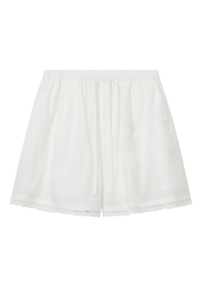 tout a coup scalloped-edge shorts - White