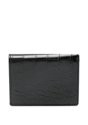 TOM FORD crocodile-embossed card holder - Black