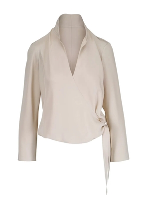 Peter Cohen tie wrap silk blouse - Neutrals