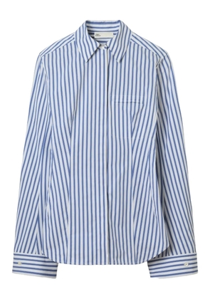 Tory Burch bell-sleeve cotton shirt - Blue