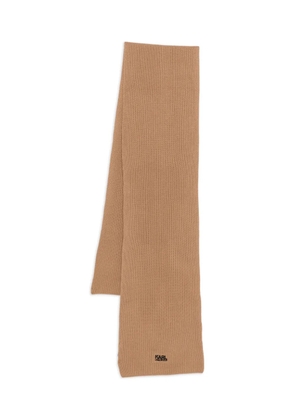 Karl Lagerfeld ribbed cotton scarf - Neutrals