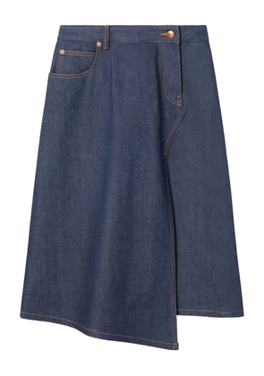Tory Burch asymmetric denim skirt - Blue