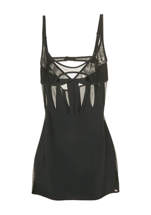 Thierry Mugler Pre-Owned cut-out detail mini dress - Black
