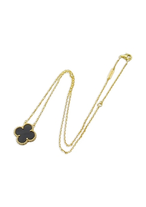 Van Cleef & Arpels Pre-Owned 2010 18kt yellow gold Alhambra Onyx necklace - Black