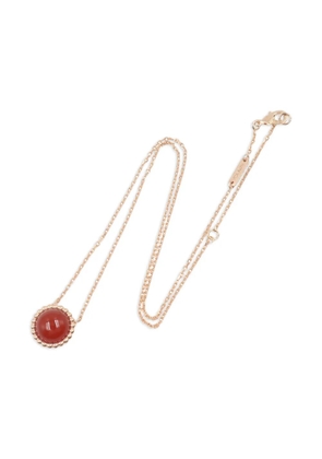 Van Cleef & Arpels Pre-Owned 10s 18K rose gold Perlée Kurul necklace - Red