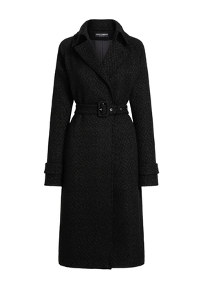 Dolce & Gabbana DNA tweed trench coat - Black