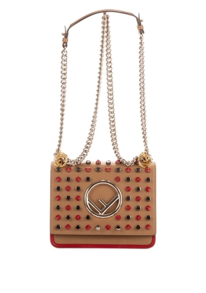 Fendi Pre-Owned 2000 studded shoulder bag - Neutrals