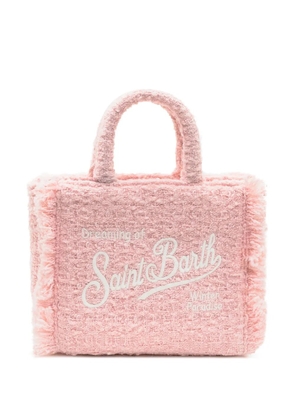 MC2 Saint Barth mini Vanity tweed-fringed tote bag - Pink