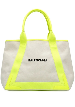Balenciaga Pre-Owned 2020 Canvas Navy Cabas M tote bag - Brown