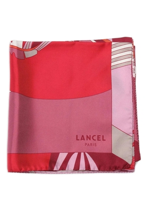 Lancel arabesque silk scarf - Red