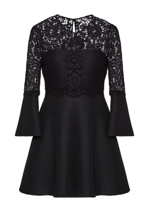 Valentino Garavani lace-paneled flared dress - Black