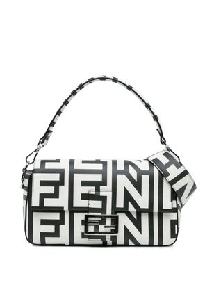 Fendi Pre-Owned 2010-2024 Marc Jacobs Nappa Vitello King Logo Print Phone Baguette satchel - White