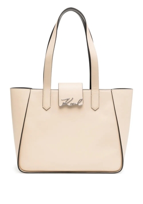Karl Lagerfeld medium signature tote bag - Neutrals