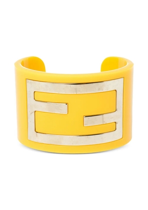 Fendi Pre-Owned FF open cuff bracelet - Yellow