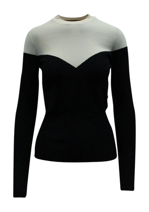 Paule Ka bi-colour ribbed top - Black