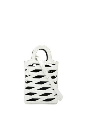 Balenciaga Pre-Owned 2021 Leather Neo Basket Phone Holder satchel - White