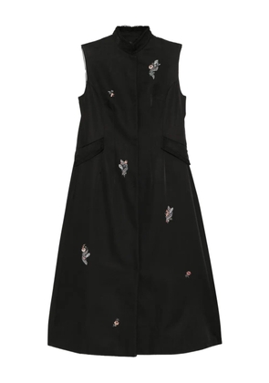 SHIATZY CHEN Scape-of-Curve embroidered coat - Black