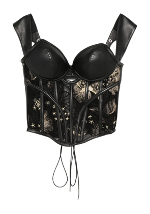 MITILIANE COUTURE embroidered-lace top - Black