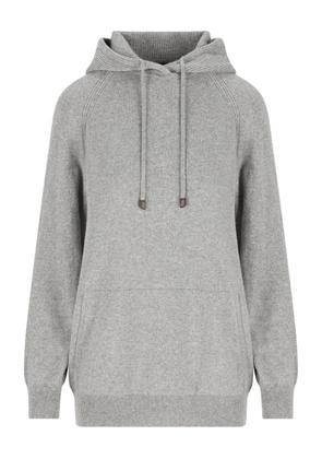 Loro Piana Merano ribbed-detailed hoodie - Grey