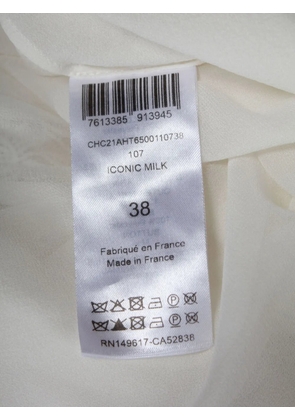 Chloé Vintage lace-detail scarf-collar blouse - White