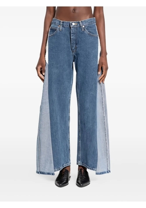 E.L.V DENIM panelled frayed jeans - Blue