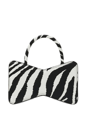 MACH & MACH zebra-print leather tote bag - Black