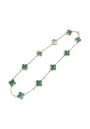 Van Cleef & Arpels Pre-Owned 2010s 18K yellow gold Alhambra malachite necklace