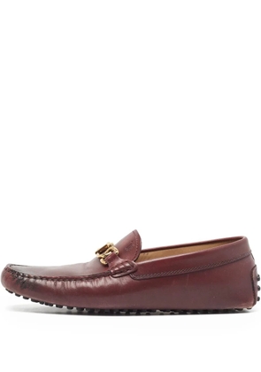 Ferragamo Pre-Owned leather loafers - Red