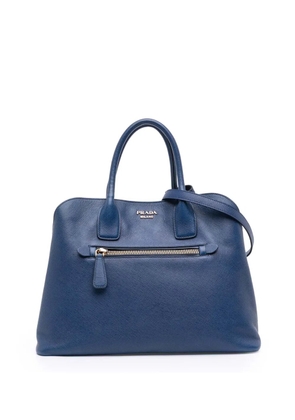 Prada Pre-Owned 2013-2025 Saffiano Cuir Open Promenade satchel - Blue