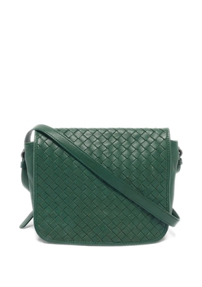 Bottega Veneta Pre-Owned Intrecciato flap cross body bag - Green
