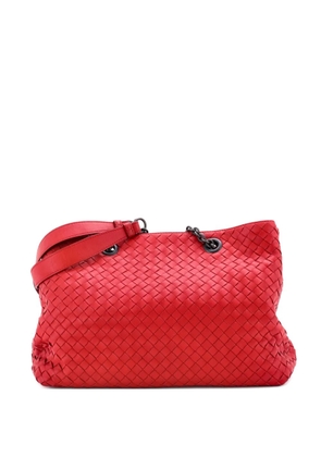 Bottega Veneta Pre-Owned Double Chain Intrecciato Nappa Medium tote bag - Red