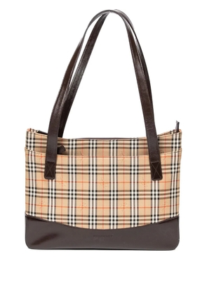 Burberry Pre-Owned checked tote bag - Neutrals