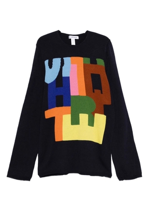 Comme Des Garçons Shirt intarsia-knit sweater - Blue